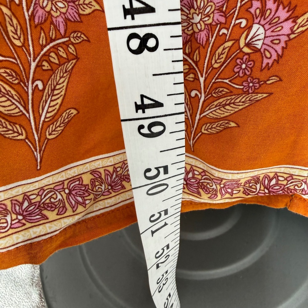 Natural Life Rebecca Womens XL Teal Floral Rayon Maxi Dress V-Neck Boho Pockets - Picture 15 of 16